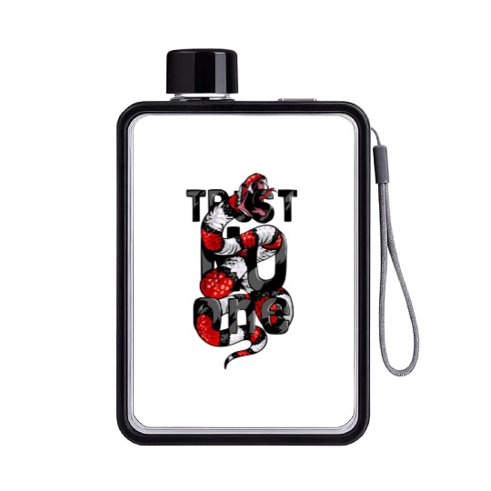 trust no one Flat Water Bottles