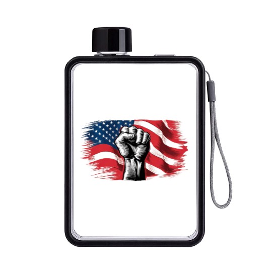 Martin Luther King Day Fight for the poeple Flat Water Bottles
