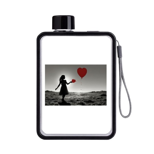 Girl With Balloon Banksy Flat Water Bottles