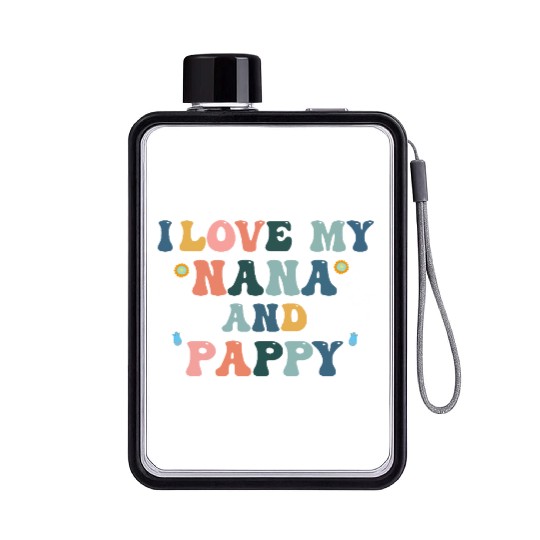 I Love My Nana and Pappy Flat Water Bottles lToddler & Youth