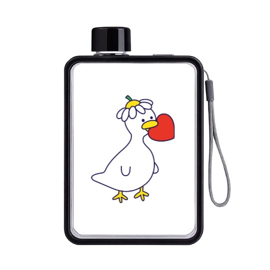 Silly Goose in Love Flat Water Bottles