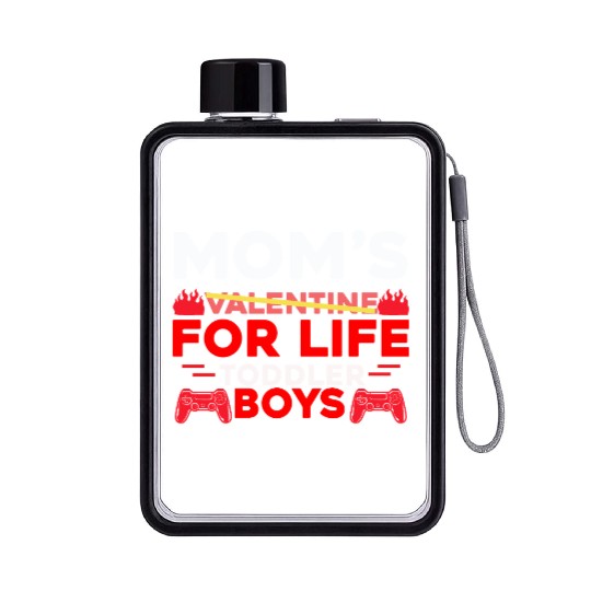 Mom s Valentine for Life Toddler Boys Flat Water Bottles