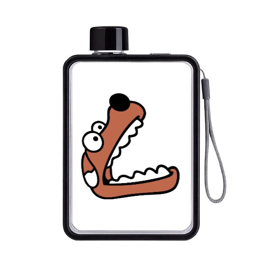 Dog Big Mouth Snout Hunger Looks Up Greedy Eating Flat Water Bottles