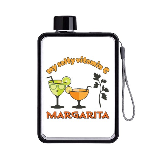 Margarita my salty vitamin C Flat Water Bottles