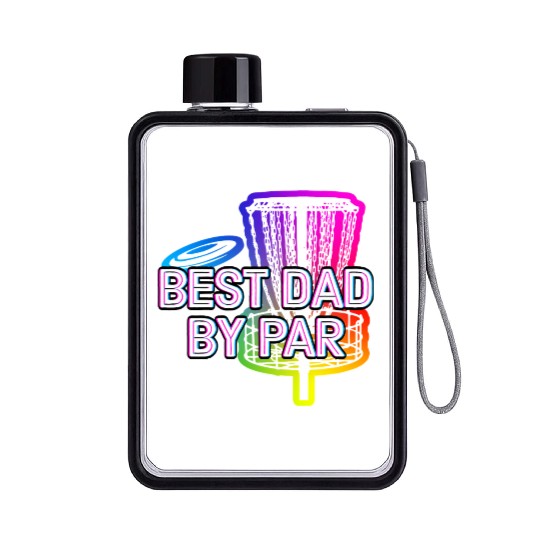Best Dad by Par Disc Golf Fathers Day Golfer Flat Water Bottles