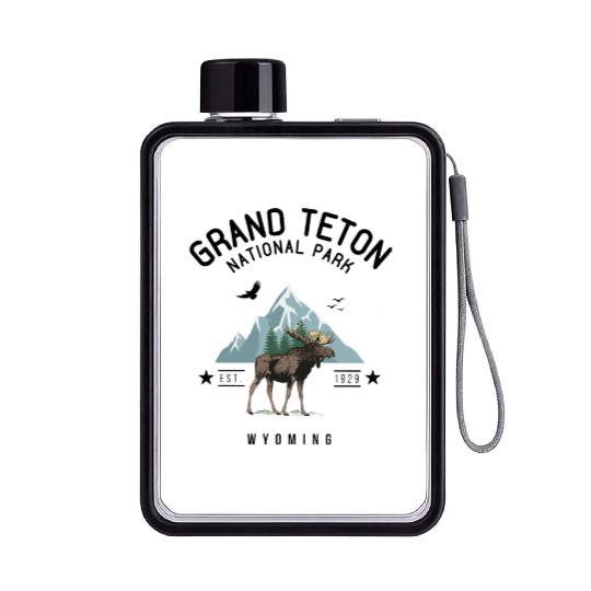 Grand Teton National Park Est. 1929 Wyoming Flat Water Bottles