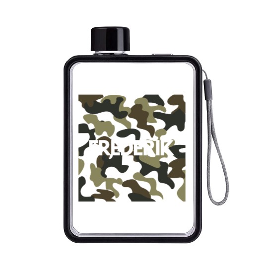 Frederik Name Flat Water Bottles Men Good Quality Camouflage