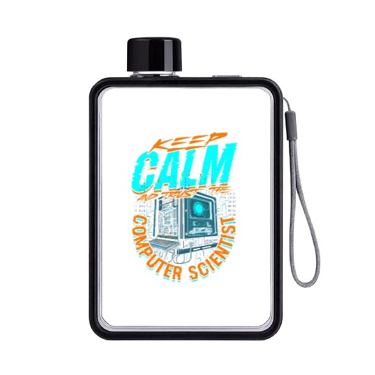 Keep Calm And Trust Theoretical Computer Scientist Flat Water Bottles