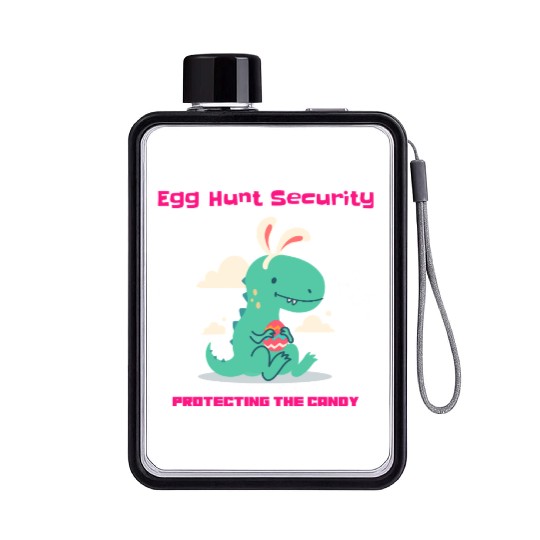 Egg Hunt Securiety Protecting the Candy Flat Water Bottles