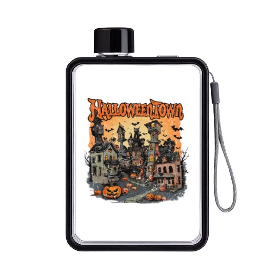 Halloween Town Flat Water Bottles