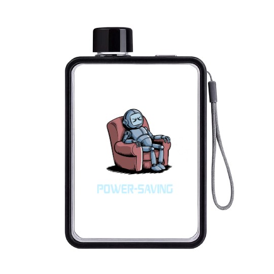 AI Robotics Geek Tech Humor Robot Flat Water Bottles