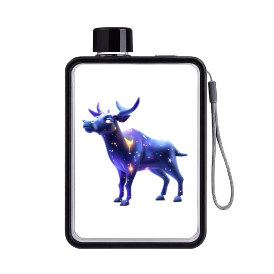 Galaxy Moose Flat Water Bottles