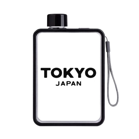 Tokyo Japan Asia Font Design Print Flat Water Bottles