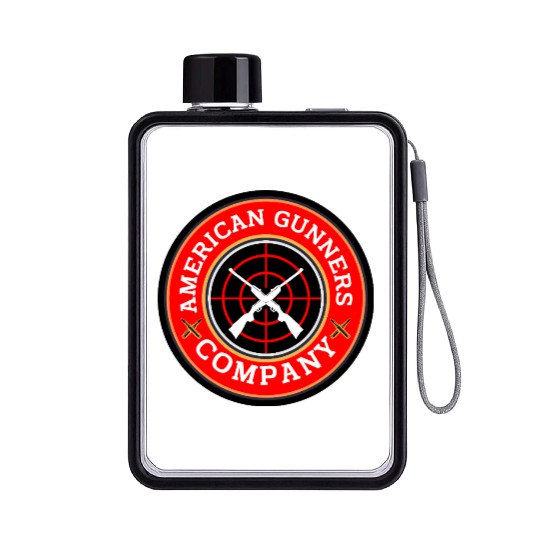 american gunners company Flat Water Bottles