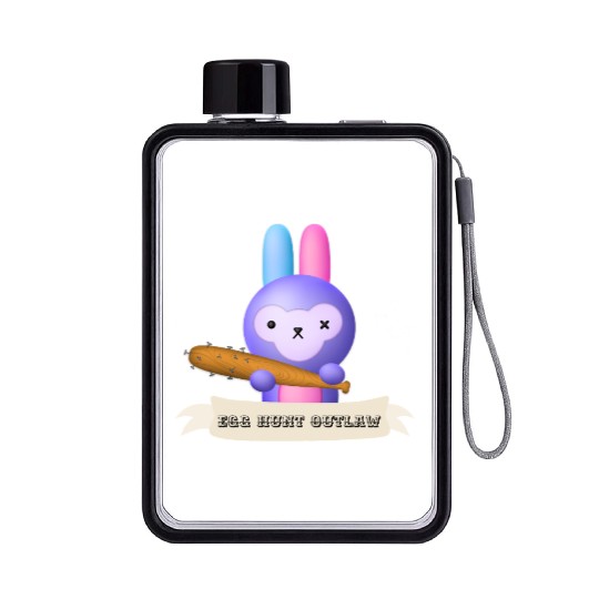 Egg Hunt Outlaw Easter Flat Water Bottles
