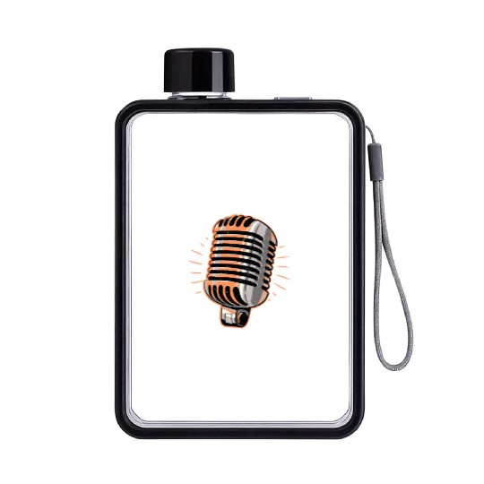 Easily distracted by 1990s Hip Hop Flat Water Bottles