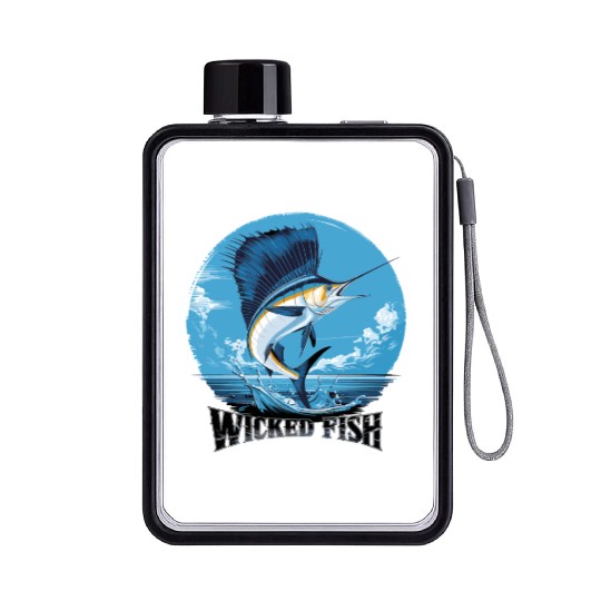 Wicked Fish Sailfish Adventure Ocean Breeze Flat Water Bottles
