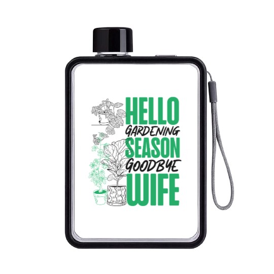 Plant Lover Gardening Husband Wife Flat Water Bottles