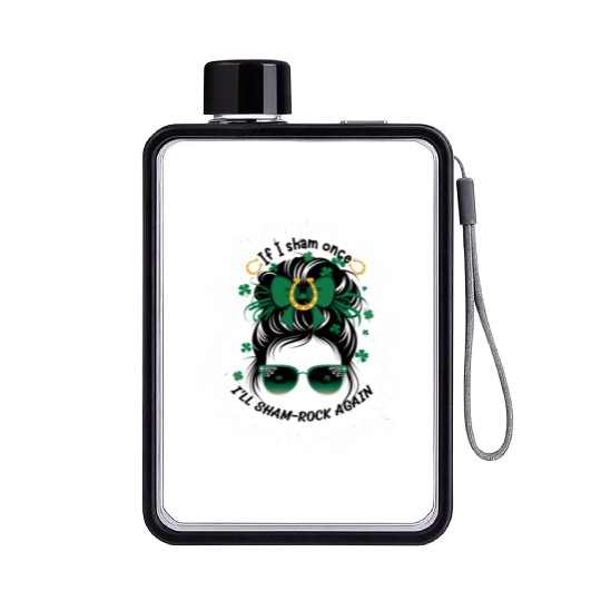 If I Sham Once, I’ll Sham-Rock Again – St. Patric Flat Water Bottles