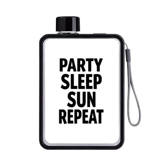 Party Sleep Sun Repeat – Summer Lifestyle Flat Water Bottles