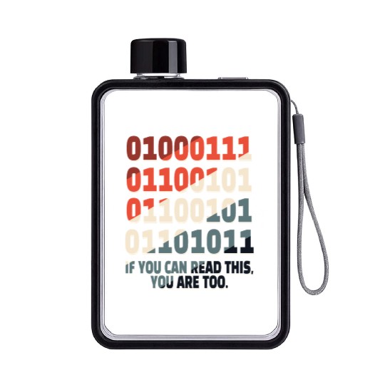 Science Nerd Physics Student Jokes Geek Flat Water Bottles