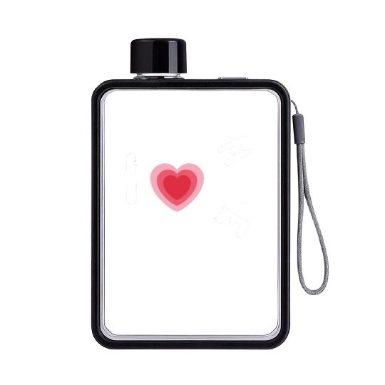 i love me Flat Water Bottles