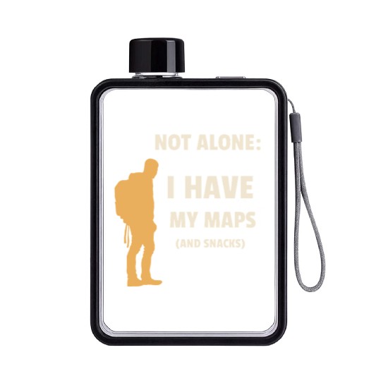 Solo traveler: I have my maps and snacks Flat Water Bottles