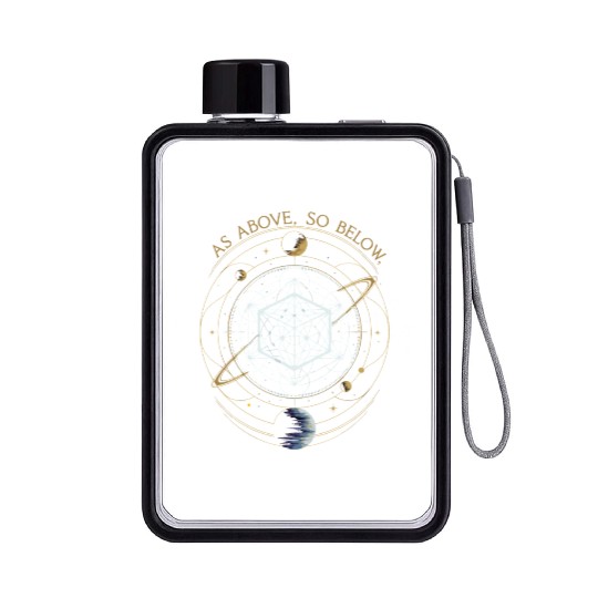 As Above, So Below - Sacred Geometry Flat Water Bottles