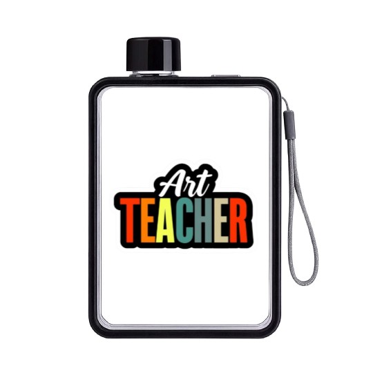 Art Teacher | Colorful Artistic Design Flat Water Bottles