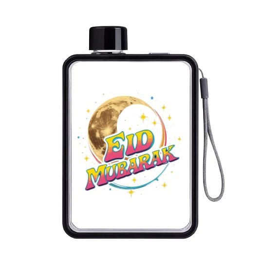 Eid Mubarak Celebration Flat Water Bottles – Festive & Joyful