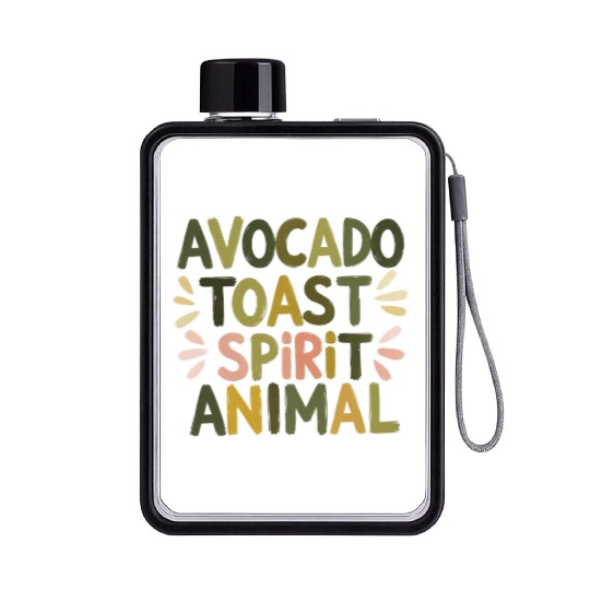 Avocado Toast Is My Spirit Animal Flat Water Bottles