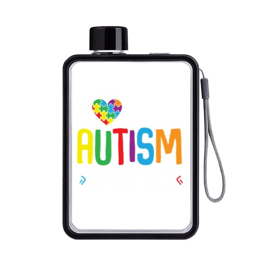 Autism Awareness Gift Sister Brother Flat Water Bottles