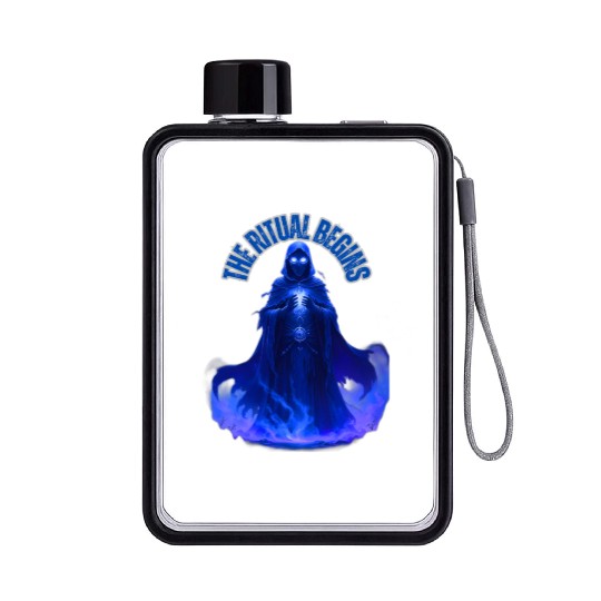 The Ritual Begins – Dark Mystic Gothic Design Flat Water Bottles