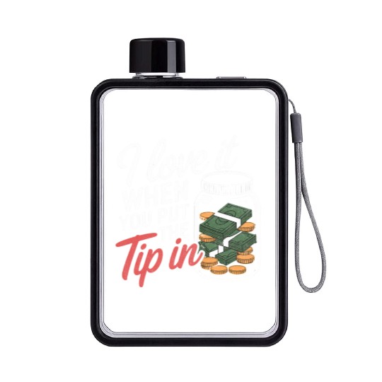 Funny Bartender Mixologist Gift For Men Women Bar Flat Water Bottles