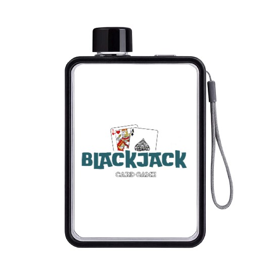 Blackjack: The Classic Card Game Flat Water Bottles