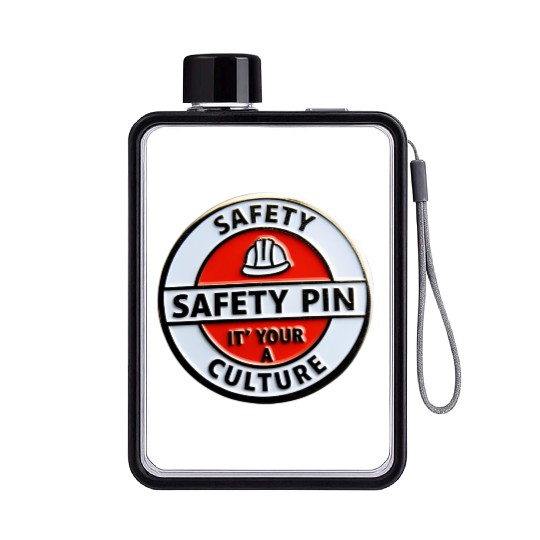 Safety Pin Flat Water Bottles