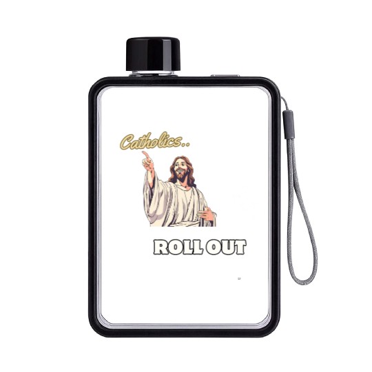 Catholics Roll Out- Jesus Transformer Flat Water Bottles