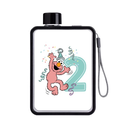 Sesame Street Birthday Design With Elmo Two Years Flat Water Bottles
