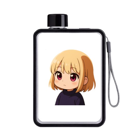 Cha Hae-In chibi version Flat Water Bottles