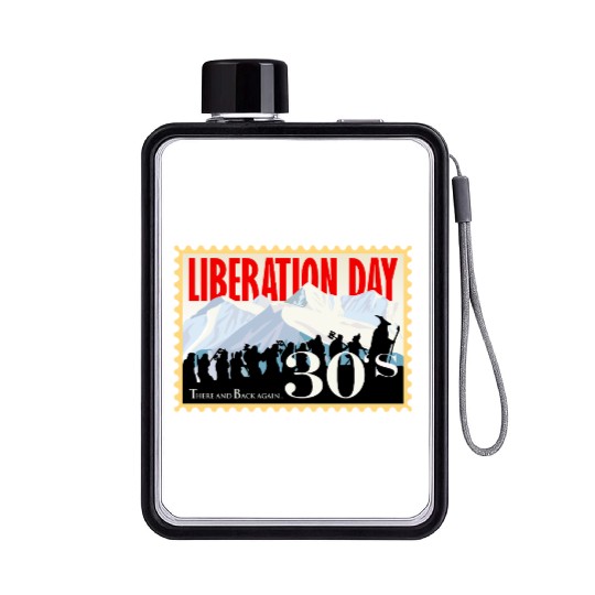 Liberation Day, There & Back Again 1930's Flat Water Bottles
