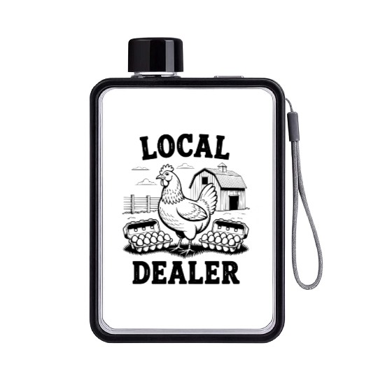 Local Egg Dealer Easter Sunday Easter Egg Hunt Flat Water Bottles