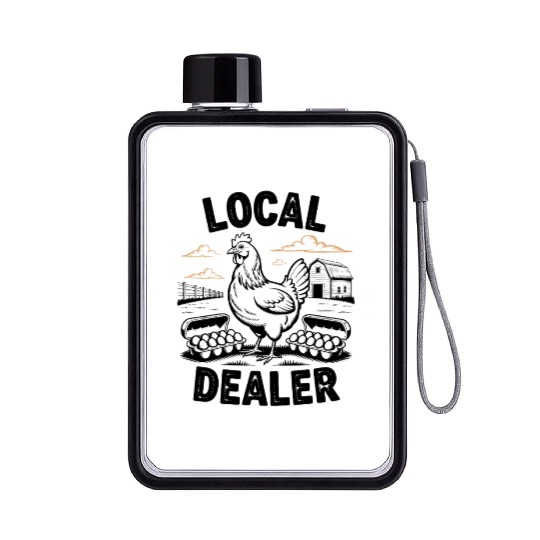 Local Egg Dealer Easter Holiday Easter Egg Hunt Flat Water Bottles