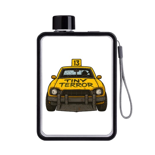 Compact Demolition Derby Design Wreck Event Racing Flat Water Bottles