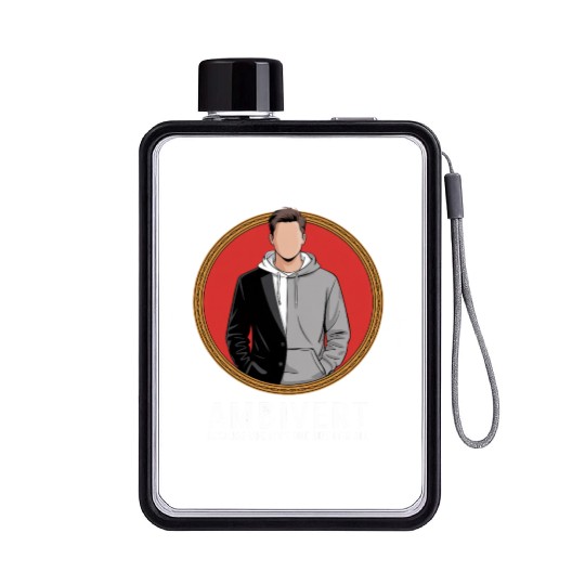 Ambivert Because Life Isn’t One Size Fits All Flat Water Bottles