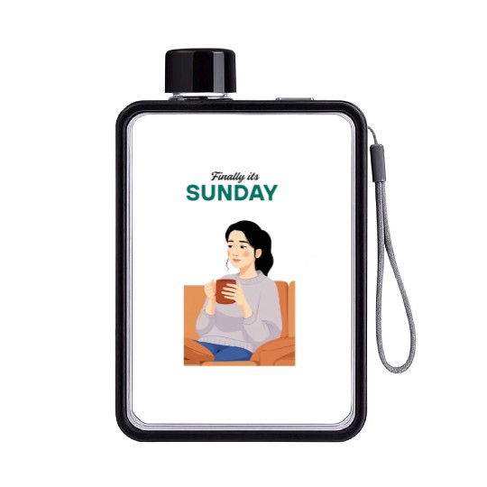 Sunday coffee Flat Water Bottles