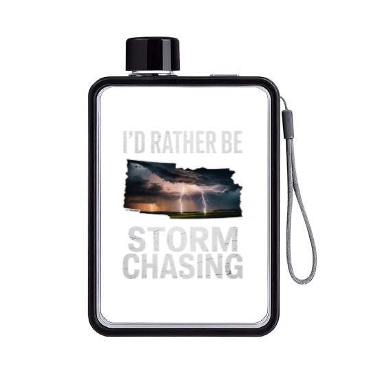 I'd Rather Be Storm Chasing Meteorology Storm Flat Water Bottles