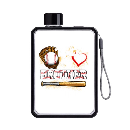 That's My Brother Out There Baseball Sister Flat Water Bottles