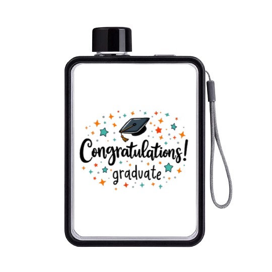 Congratulations Graduate! | Fun and Colorful Gradu Flat Water Bottles