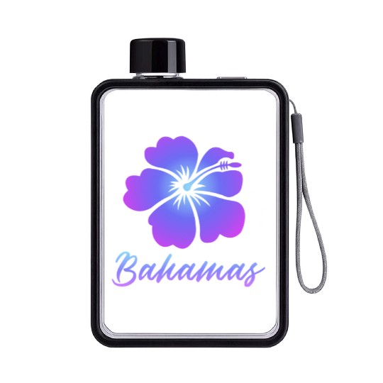 Bahamas Hibiscus Flat Water Bottles