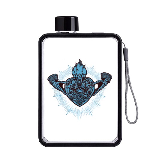 Sacred Heart Claddagh Symbol - Lowbrow Flat Water Bottles